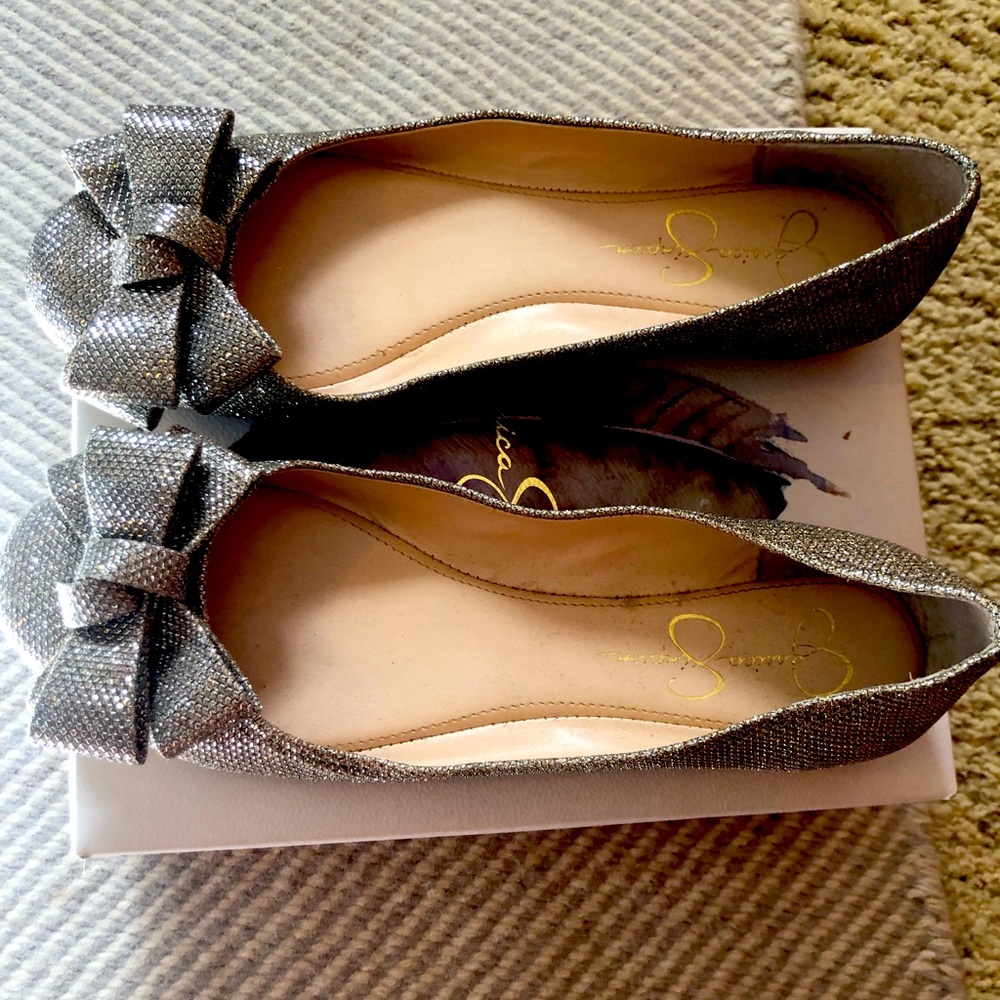 Jessica Simpson Gold Flats size 9